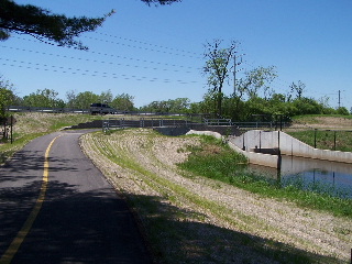 Cement bridge before forest preserve entrance